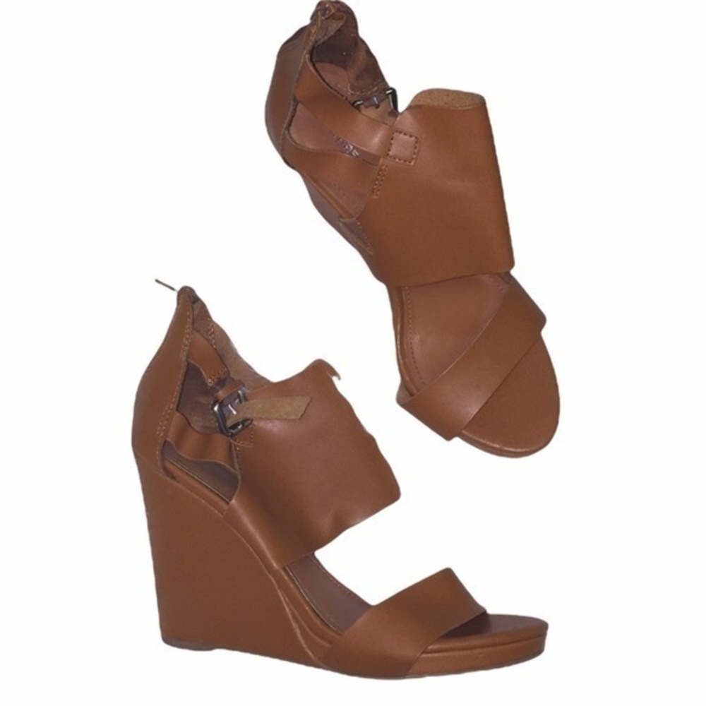 EXPRESS Tan Wedge Sandals